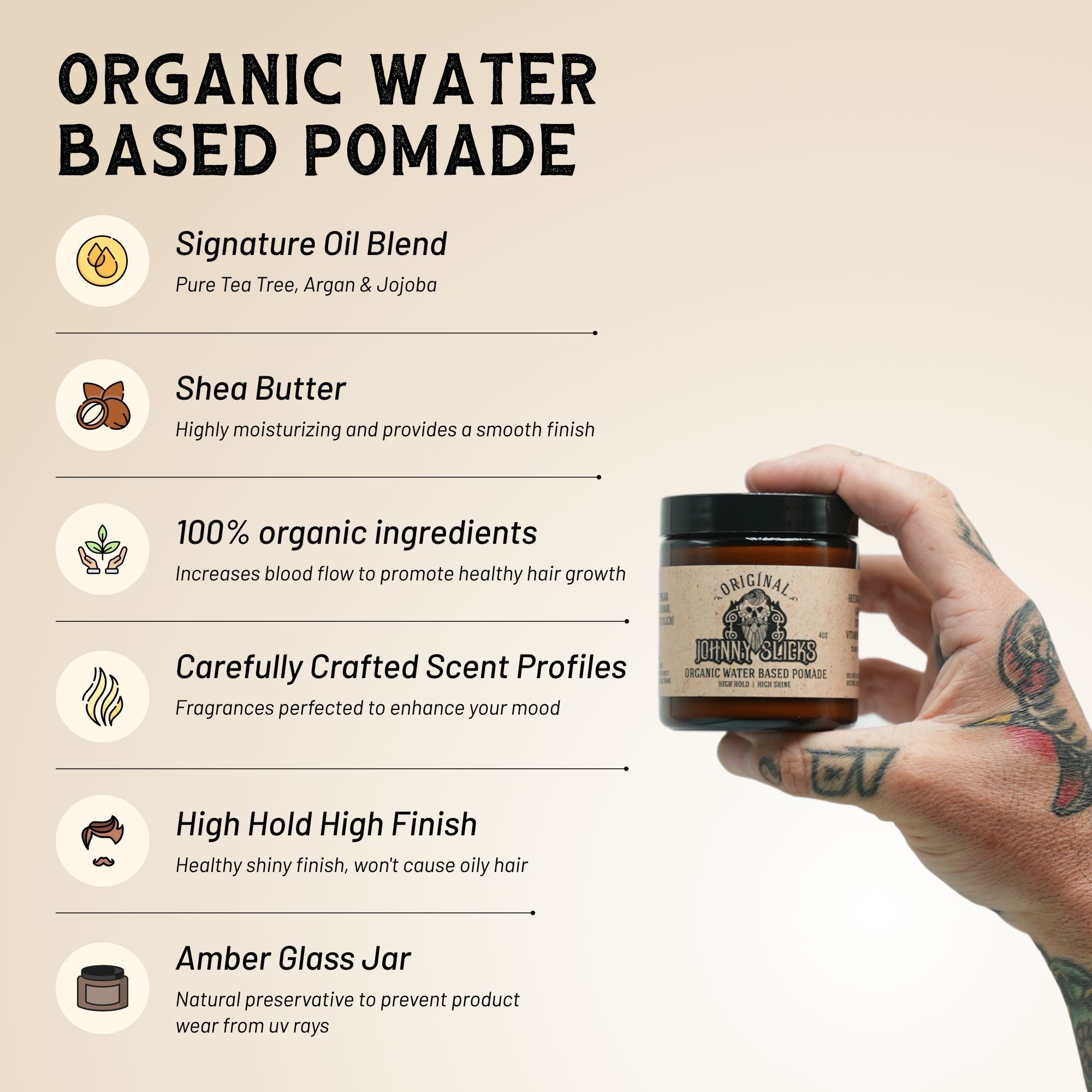 Organic Water Based Pomade